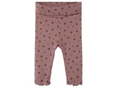Name It twilight mauve kløver hulmønster leggings